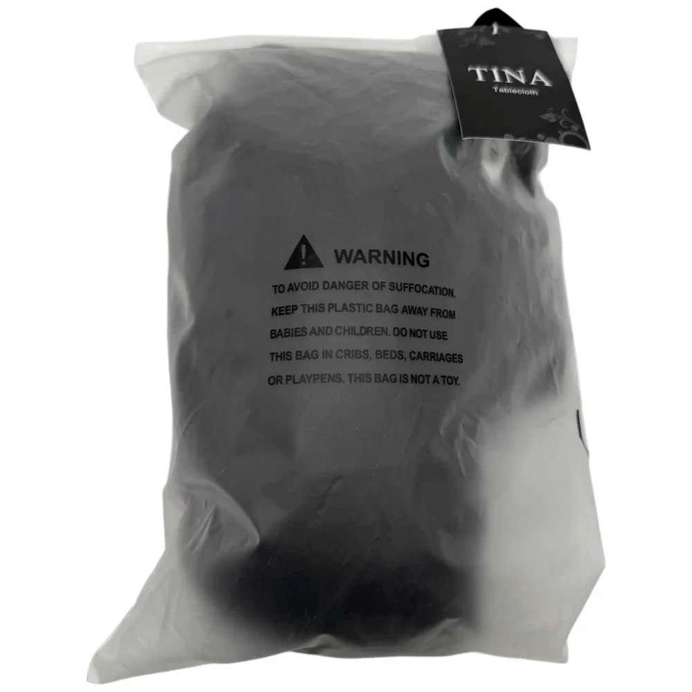 TINA‎ Black Spandex Cocktail Tablecloth 32x43 Inch Fitted Table Cover
